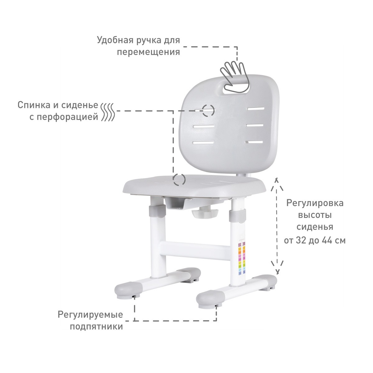 Растущий стул Anatomica Lux Pro grey - отзывы покупателей на Мегамаркет