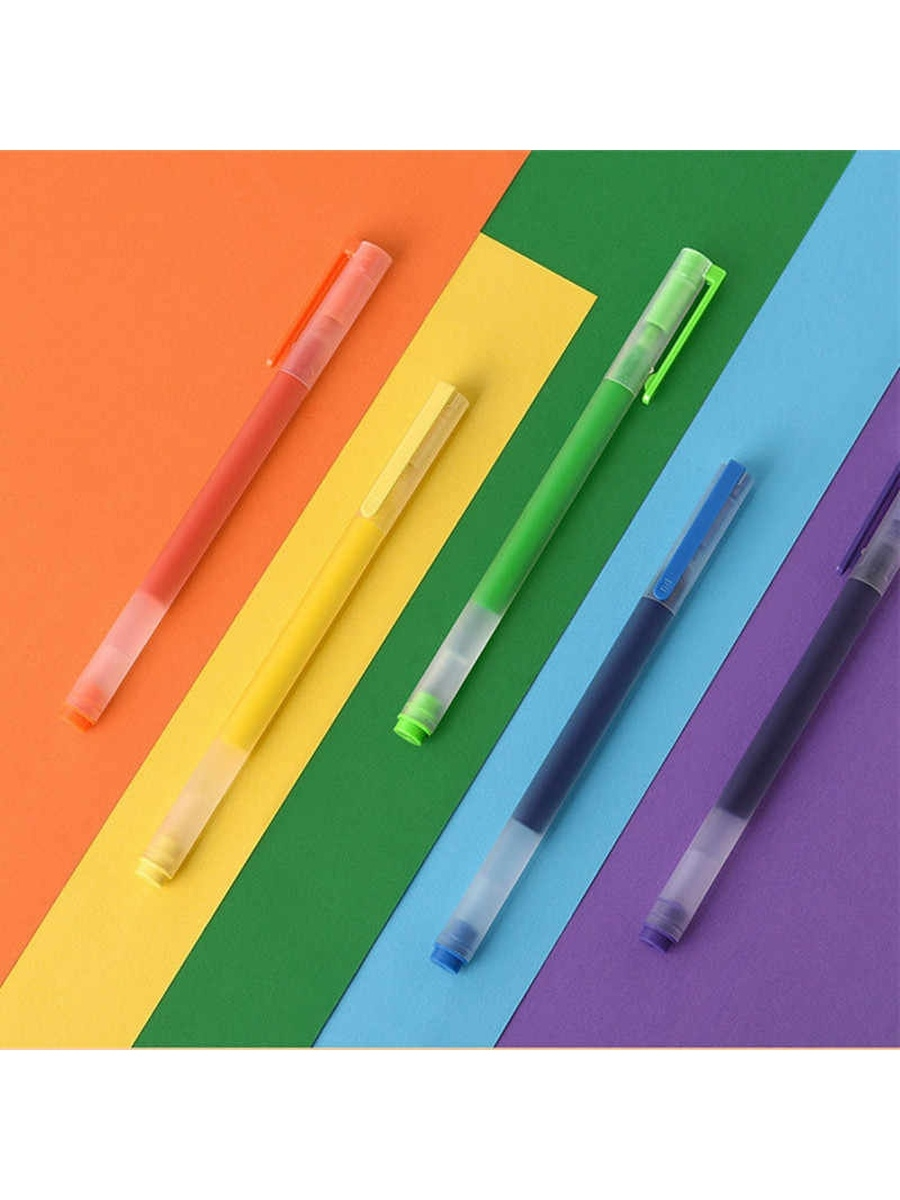 Xiaomi mi Jumbo Gel Ink Pen. Ручка ксяоми ми пен. Набор цветных гелевых ручек Xiaomi mi Jumbo colourful Pen mjzxb03wc 5 шт. (Поштучно). Гелевая ручка Сяоми.