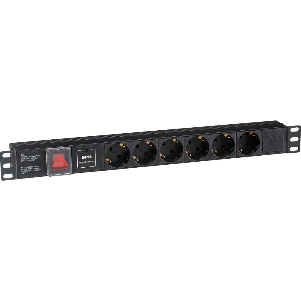 Блок розеток ExeGate ServerPro PDU-19H607 Al-6S-C14-SW-SPD1 19 1U алюминий 6Schuko С14 SPD купить в интернет-магазине, цены на Мегамаркет