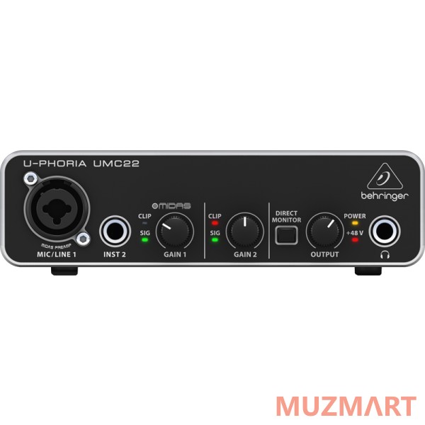 Купить behringer UMC22 Внешний USB интерфейс, цены на Мегамаркет | Артикул: 100042627661