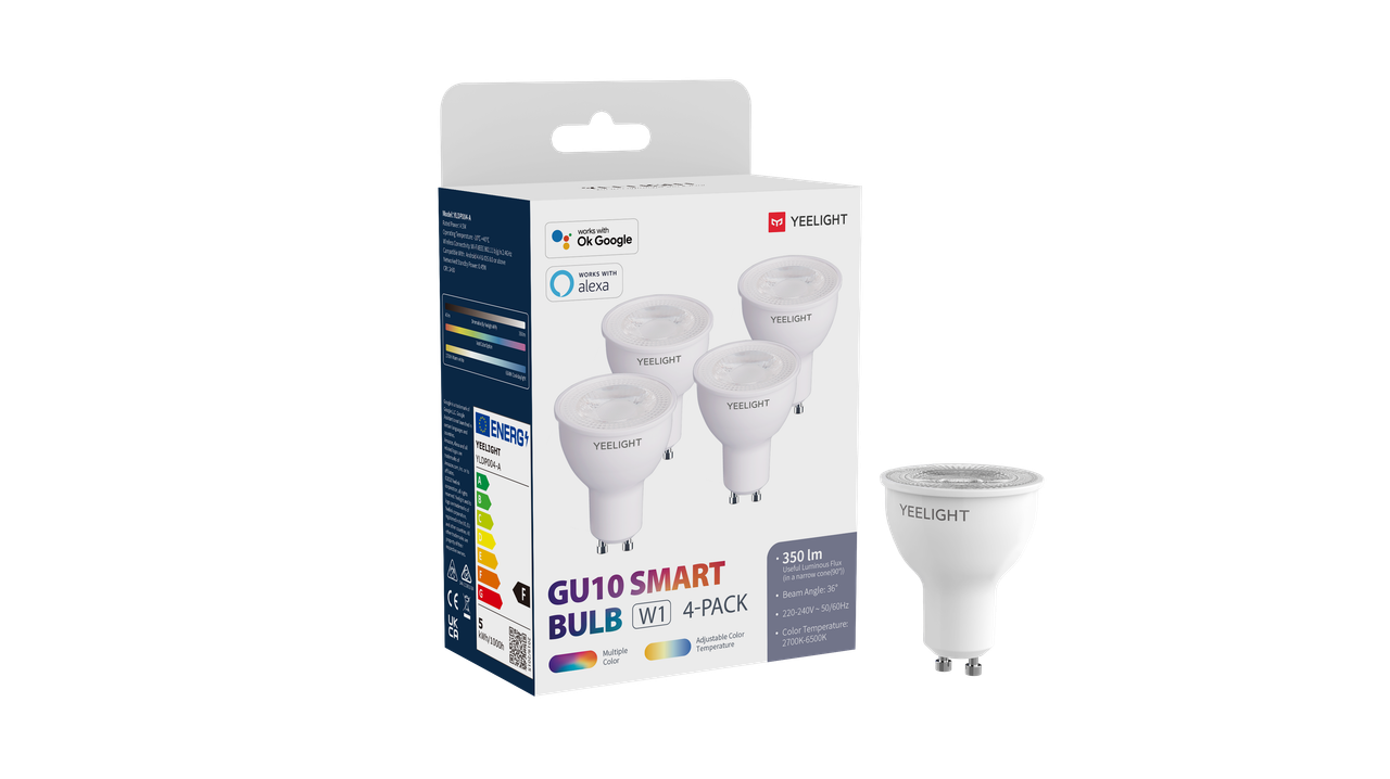 Лампы Yeelight Smart Bulb умные, GU10, YLDP004-A, 4 шт. - купить в Мегамаркет Москва Пушкино, цена на Мегамаркет