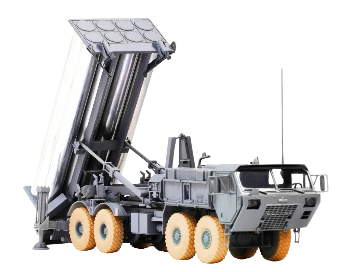 Clutch missile launcher. THAAD 1/35. 01054 Trumpeter 1/35 американский противоракетный комплекс THAAD. THAAD Launcher. THAAD (Terminal High Altitude area Defense).