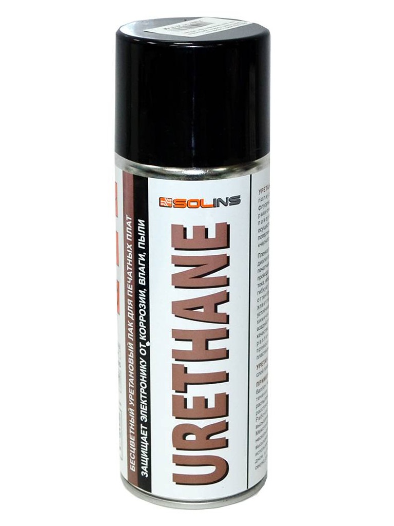 Уретановый лак для печатных плат Solins Urethane 400ml 17045 аэрозоль ...