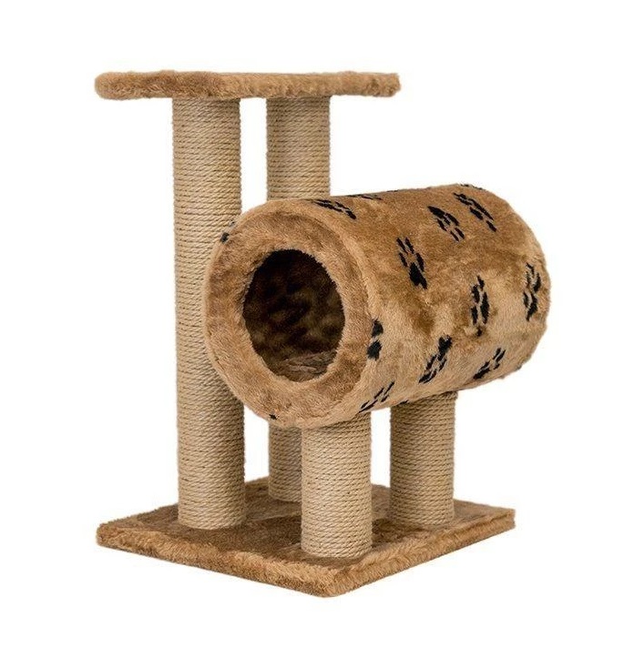 Домик для кошек Yami-Yami Цилиндр, коричневый, 42x45x67см