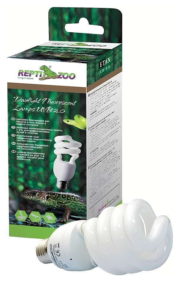 Ультрафиолетовая лампа для террариума Repti-Zoo Compact Daylight 2.0, 26 Вт