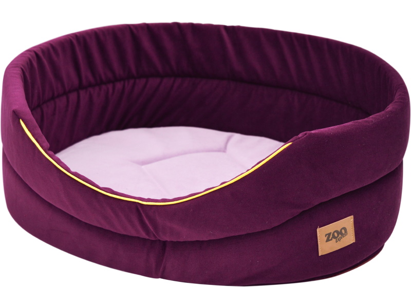 Лежанка для кошек и собак Zooexpress велюр, текстиль 30x43x16см фиолетовый