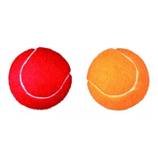 Апорт для собак Trixie Набор теннисных мячей, красный, оранжевый, 6 см, 2 шт