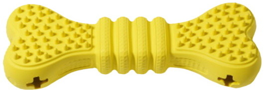 Развивающая игрушка для собак HOMEPET косточка, желтый, 15 см