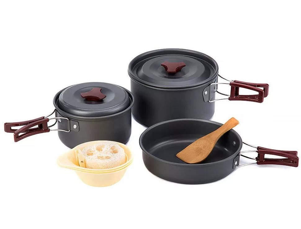 Набор Посуды Naturehike 2022 Nh2-3 People Camping Cookware Carbon - купить в Москве, цены на Мегамаркет | 100042545446