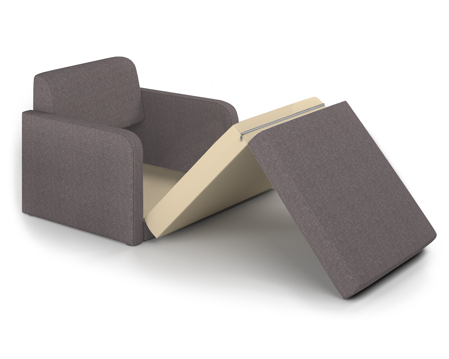 Кресло-кровать Шарм-Дизайн Бит Куба 3108202, латте/бук