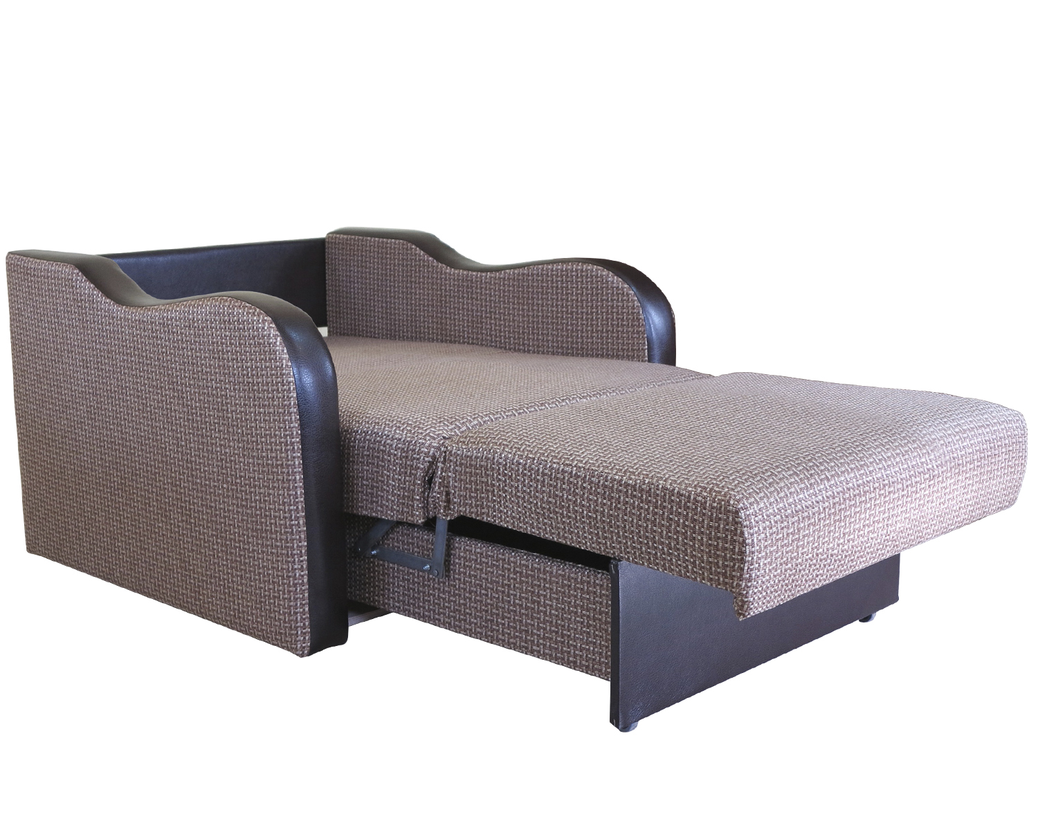 Кресло кровать Коломбо рогожка коричневый