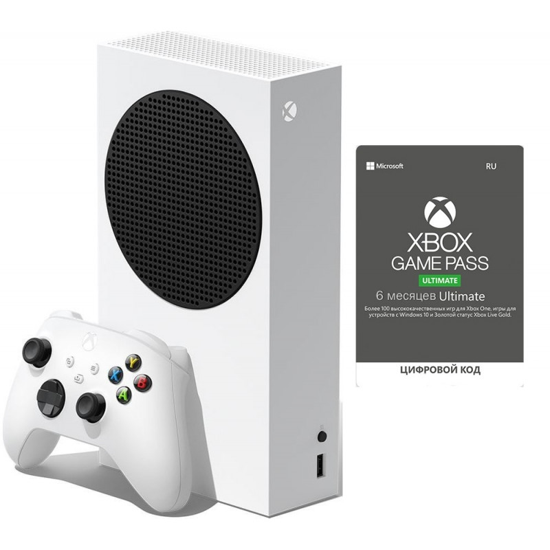 Игровая приставка Microsoft Xbox Series S 512GB + Xbox Game Pass Ultimate на 6 месяцев, купить в Москве, цены в интернет-магазинах на Мегамаркет