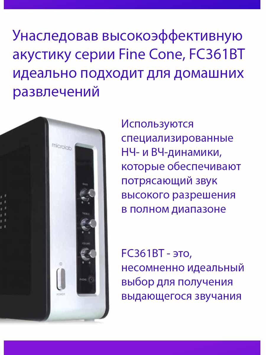 Музыкальный центр Microlab FC361 Silver, купить в Москве, цены в  интернет-магазинах на Мегамаркет