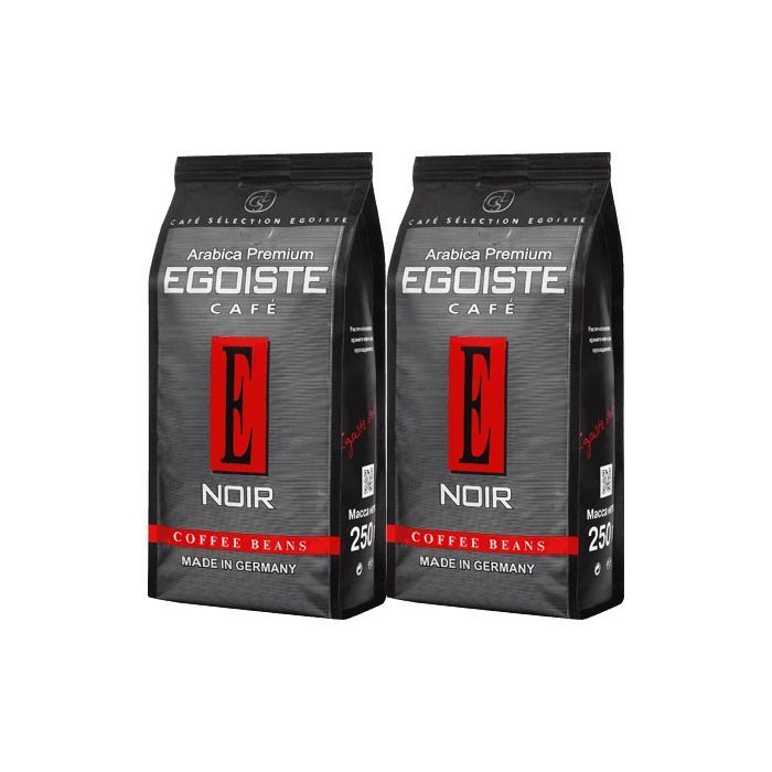 Купить кофе в зернах Egoiste Noir Arabica Premium 250 гр х 2 шт., цены на Мегамаркет | Артикул: 600011468065