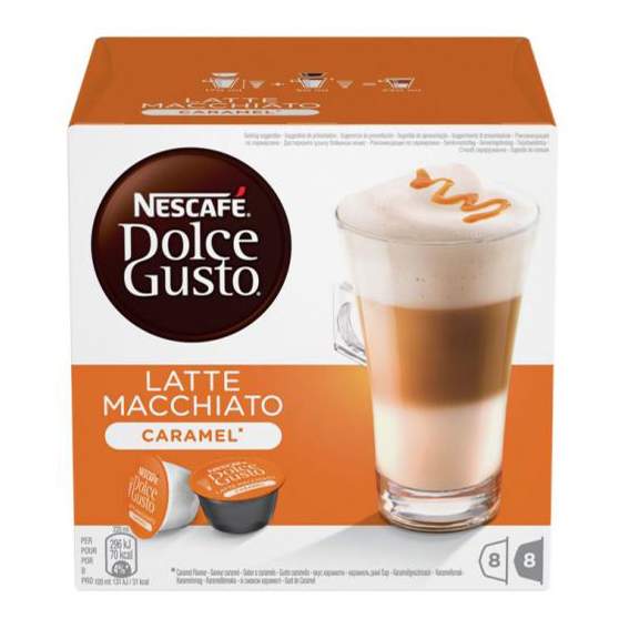 Кофе Nescafe Dolce Gusto Latte Macchiato caramel Кофе 5 г х 8 шт + Молоко 13,2 г х 8 шт