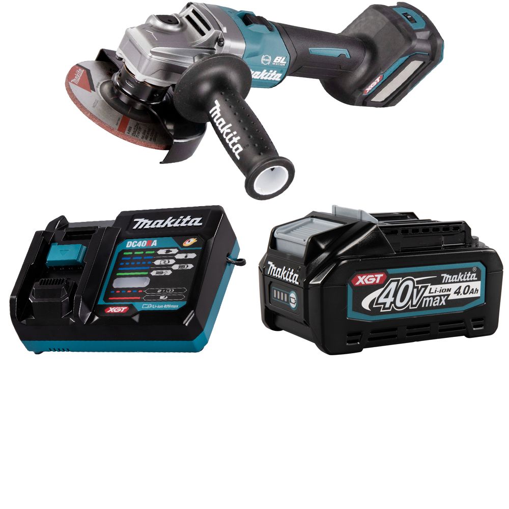 Шлифмашина угловая аккумуляторная Makita 40В XGT 125мм 1x4Ач GA023GM101 - купить в Makitasib, цена на Мегамаркет