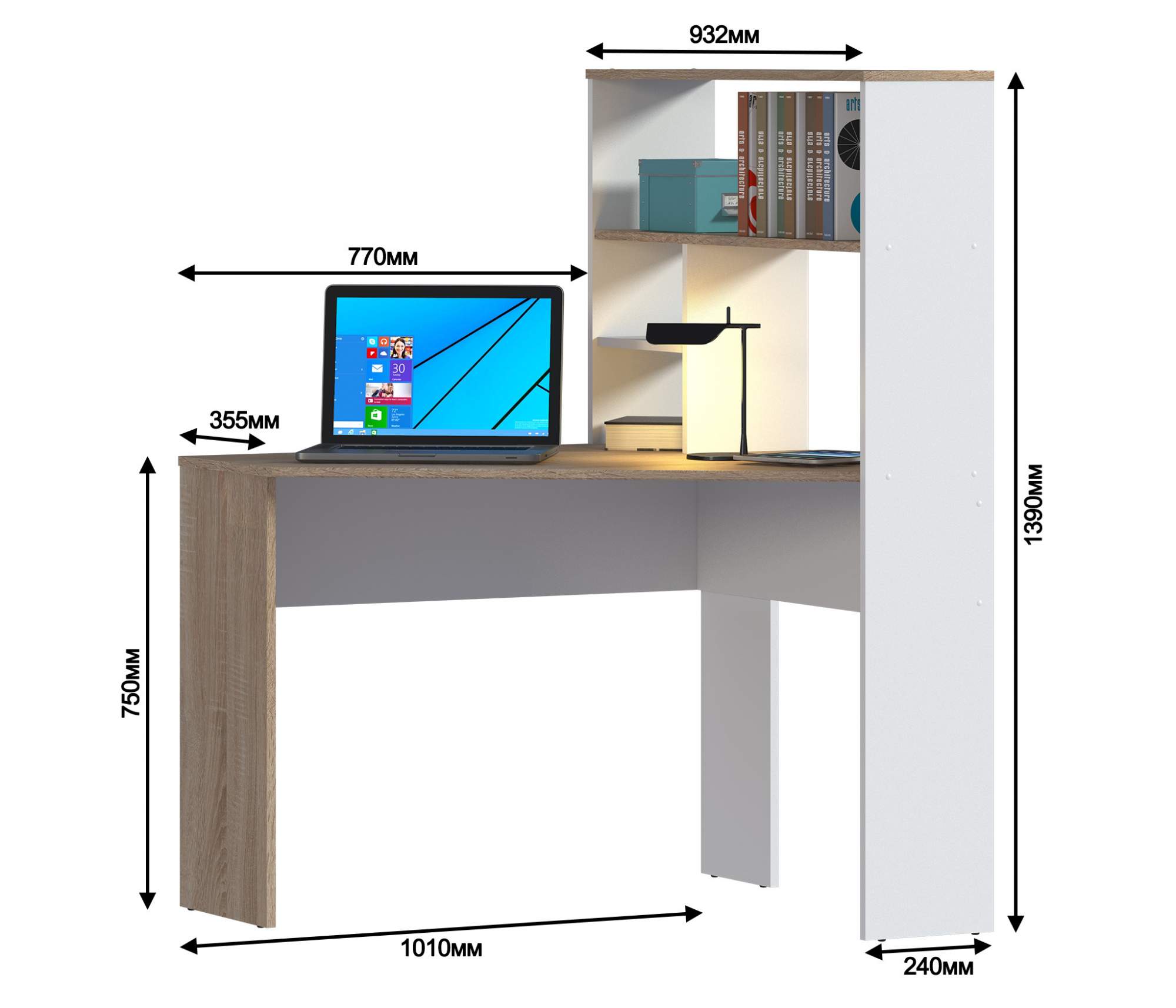 Компьютерный, письменный стол СТОЛПЛИТ Мамбо СБ-2986 – купить в Москве ...