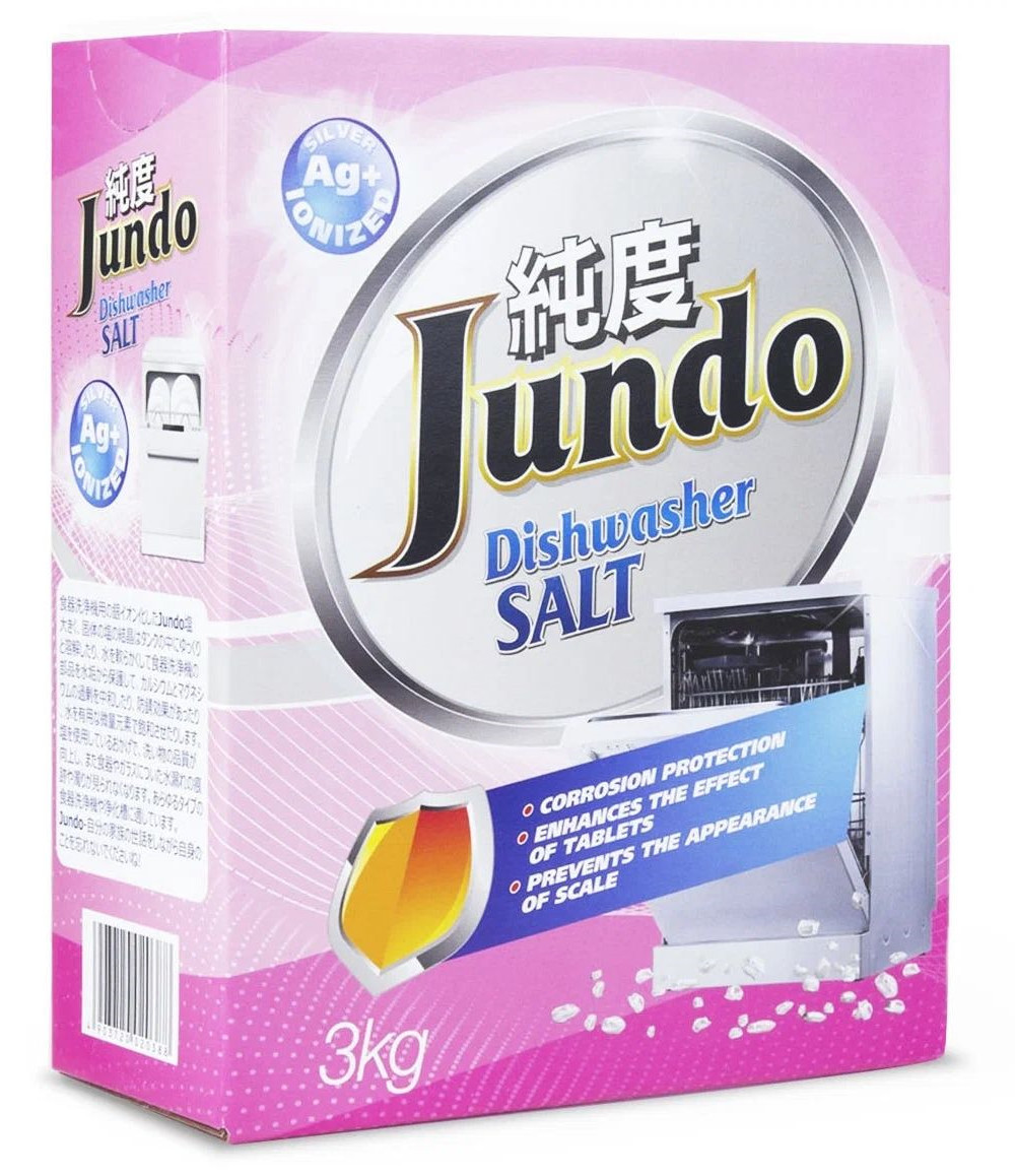 Соль для посудомоечной машины Jundo ионизированная серебром, 3 кг - купить в Москве, цены на Мегамаркет