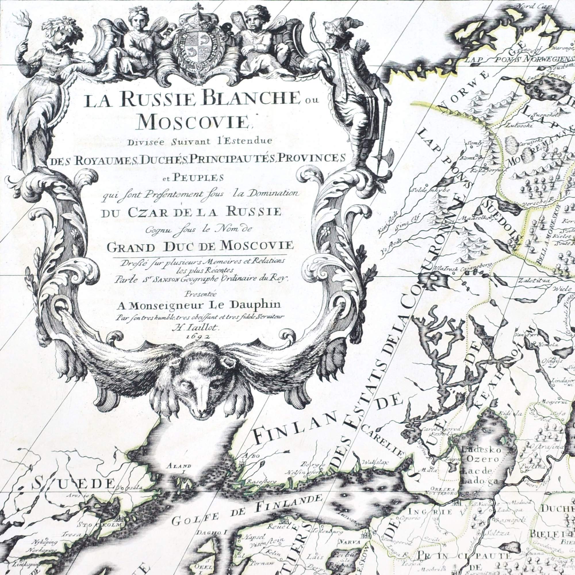 Великая (Белая) Русь и Московия. Карта 1692 года с Лукоморьем
