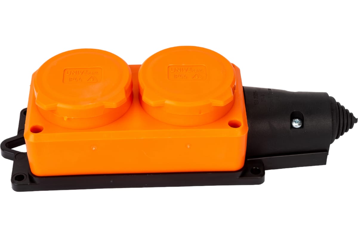 2-х местная однофазная колодка UNIVersal с заглушками "КОМПАКТ" с ...