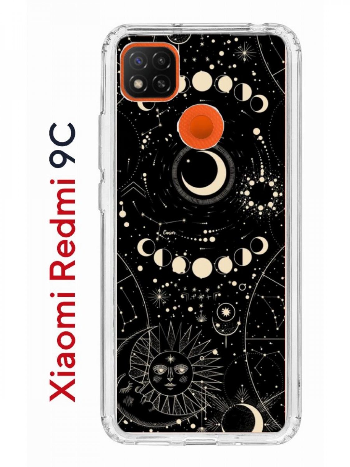 Чехол на Redmi 9C с принтом Kruche Print Space,противоударный бампер с  защитой камеры, купить в Москве, цены в интернет-магазинах на Мегамаркет