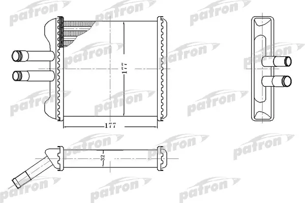 Радиатор отопителя PATRON для Daewoo Nubira all -ac PRS2083 - купить в МЕРИДИАН, цена на Мегамаркет