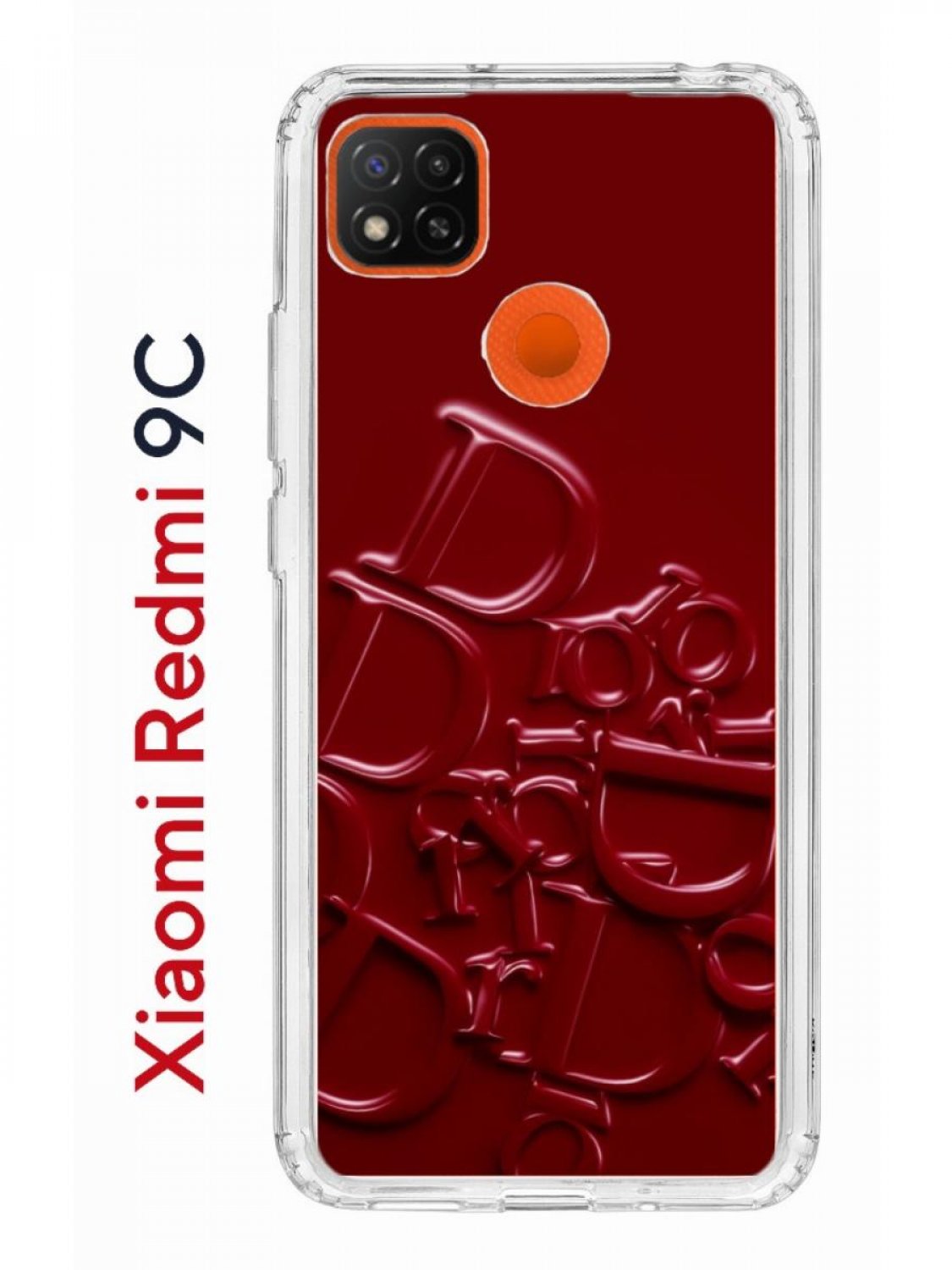 Чехол на Redmi 9C с принтом Kruche Print Dior,противоударный бампер с  защитой камеры - характеристики и описание на Мегамаркет