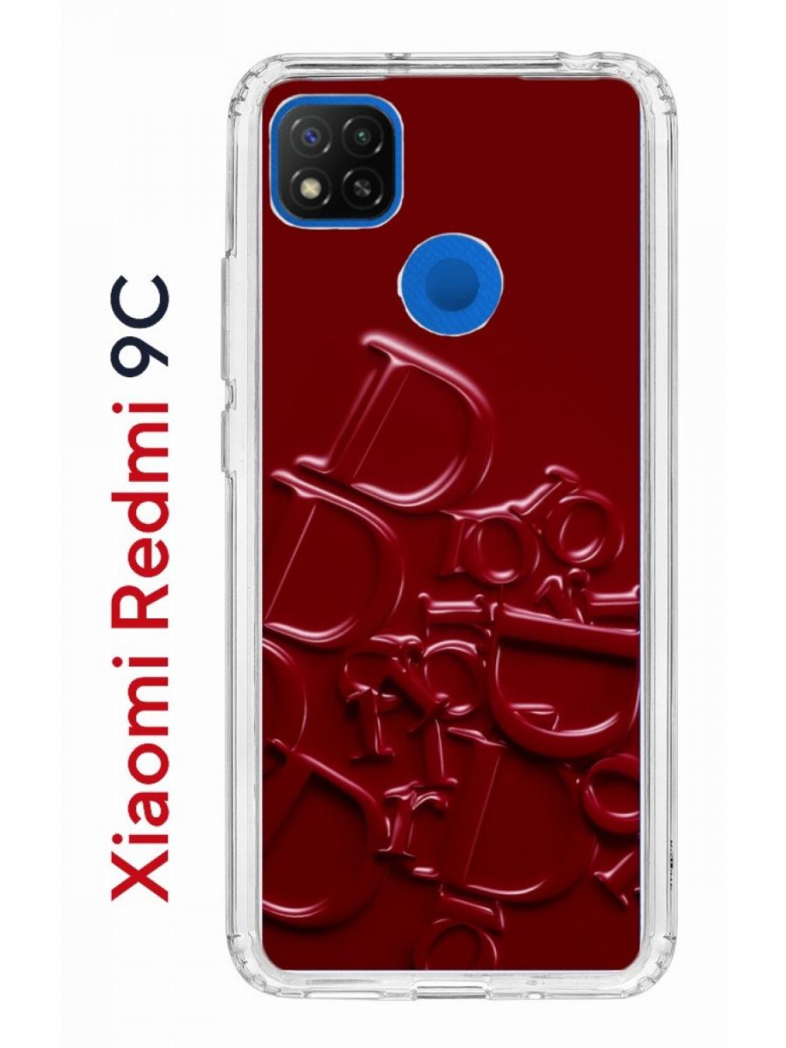 Чехол на Redmi 9C с принтом Kruche Print Dior,противоударный бампер с  защитой камеры, купить в Москве, цены в интернет-магазинах на Мегамаркет