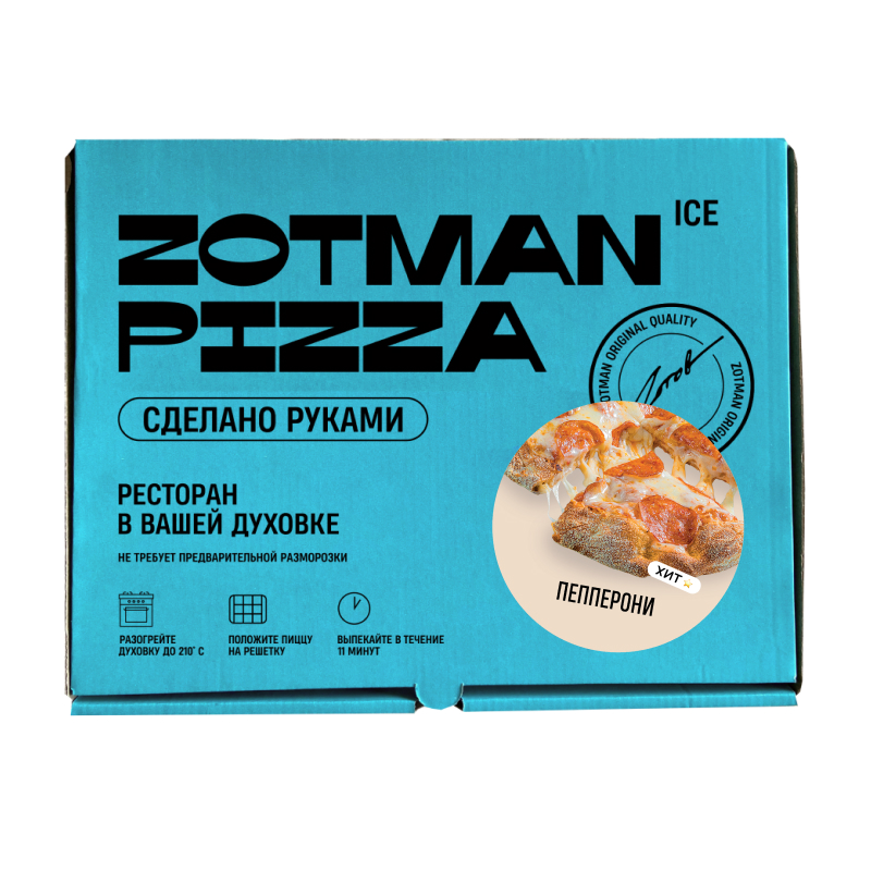 Купить пицца Zotman Пепперони, замороженная, 400 г, цены в Москве на Мегамаркет | Артикул: 100032488025