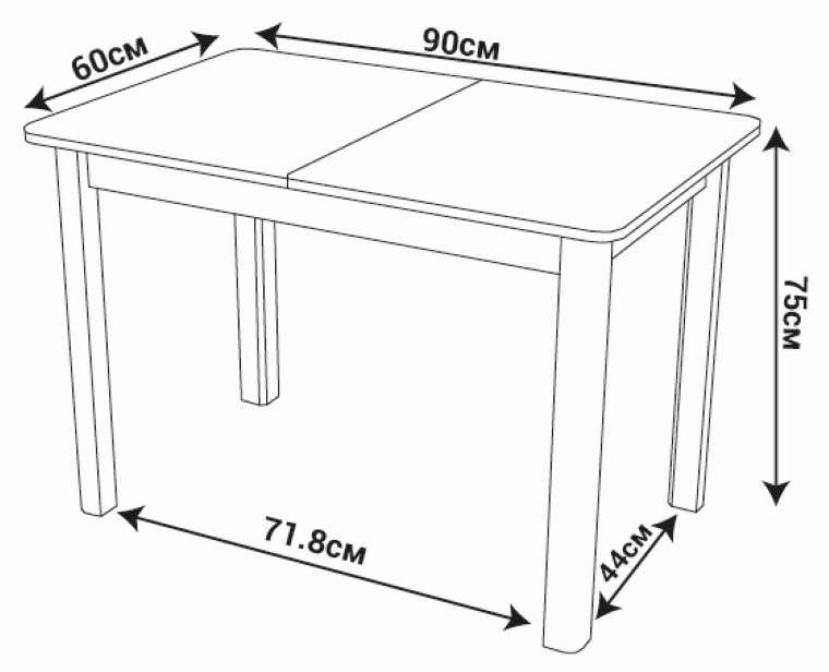 Размеры кухонных столов фото