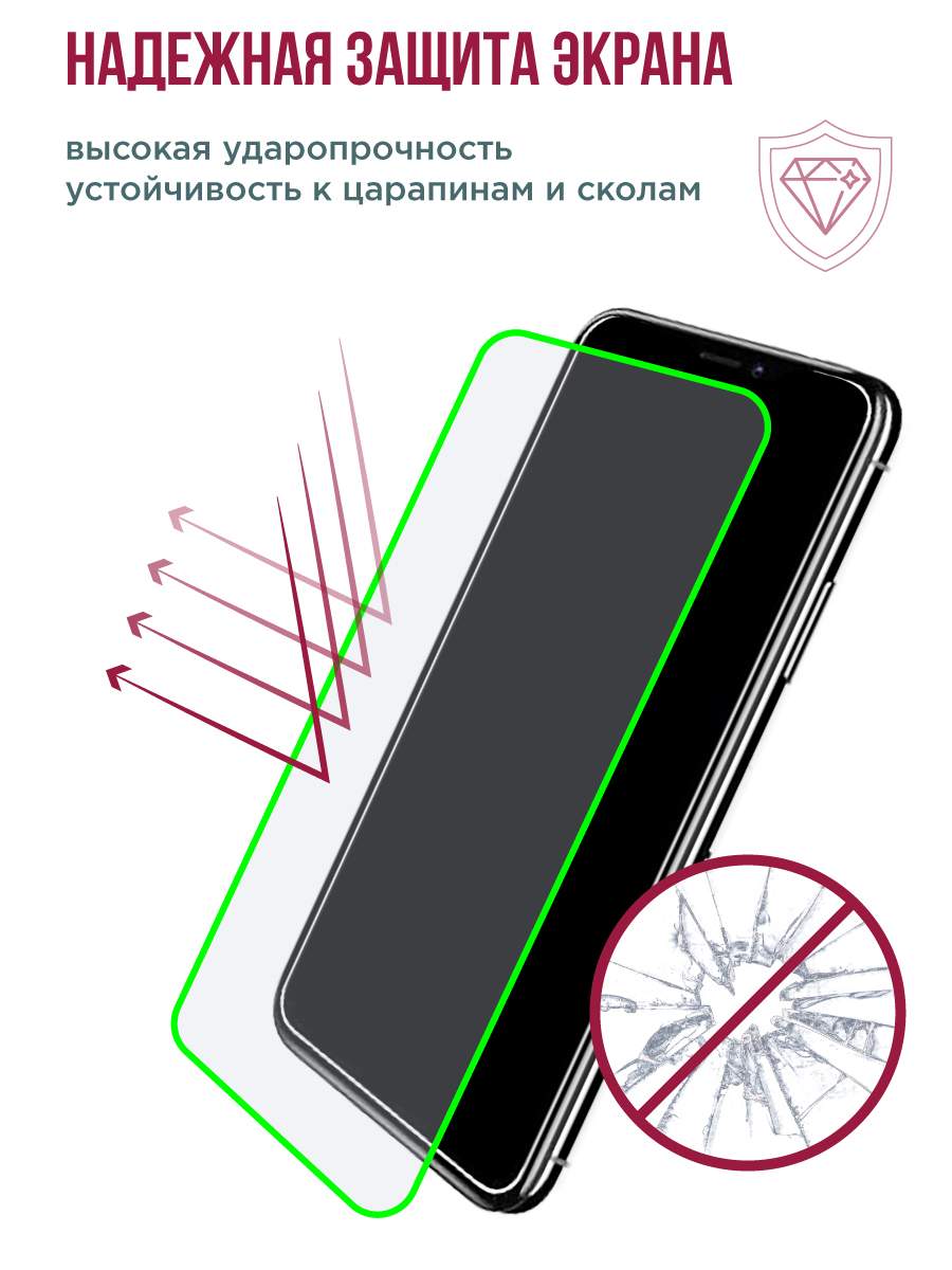 Защитное стекло для iPhone 13/13 Pro с фиолетовой светящейся рамкой –  купить в Москве, цены в интернет-магазинах на Мегамаркет