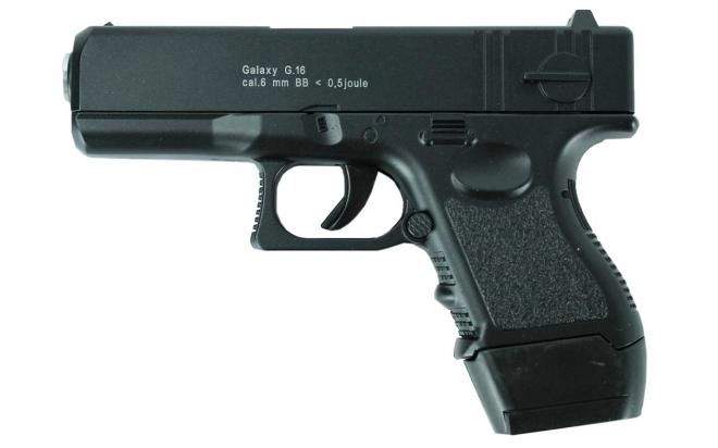 Страйкбольный пружинный пистолет Galaxy Китай (кал. 6 мм) G.16 (Glock 17 мини) – купить в Москве, цены в интернет-магазинах на Мегамаркет