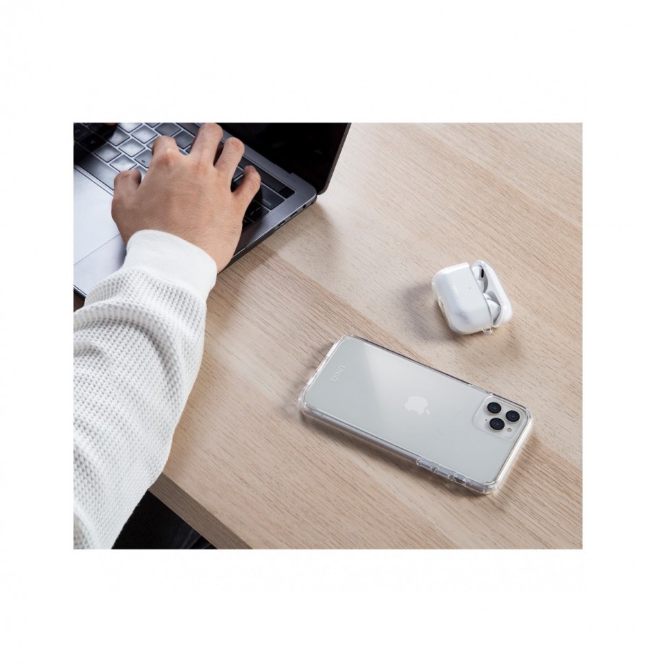 Чехол с карабином Uniq Glase TPU case для AirPods Pro 2, Прозрачный, купить  в Москве, цены в интернет-магазинах на Мегамаркет