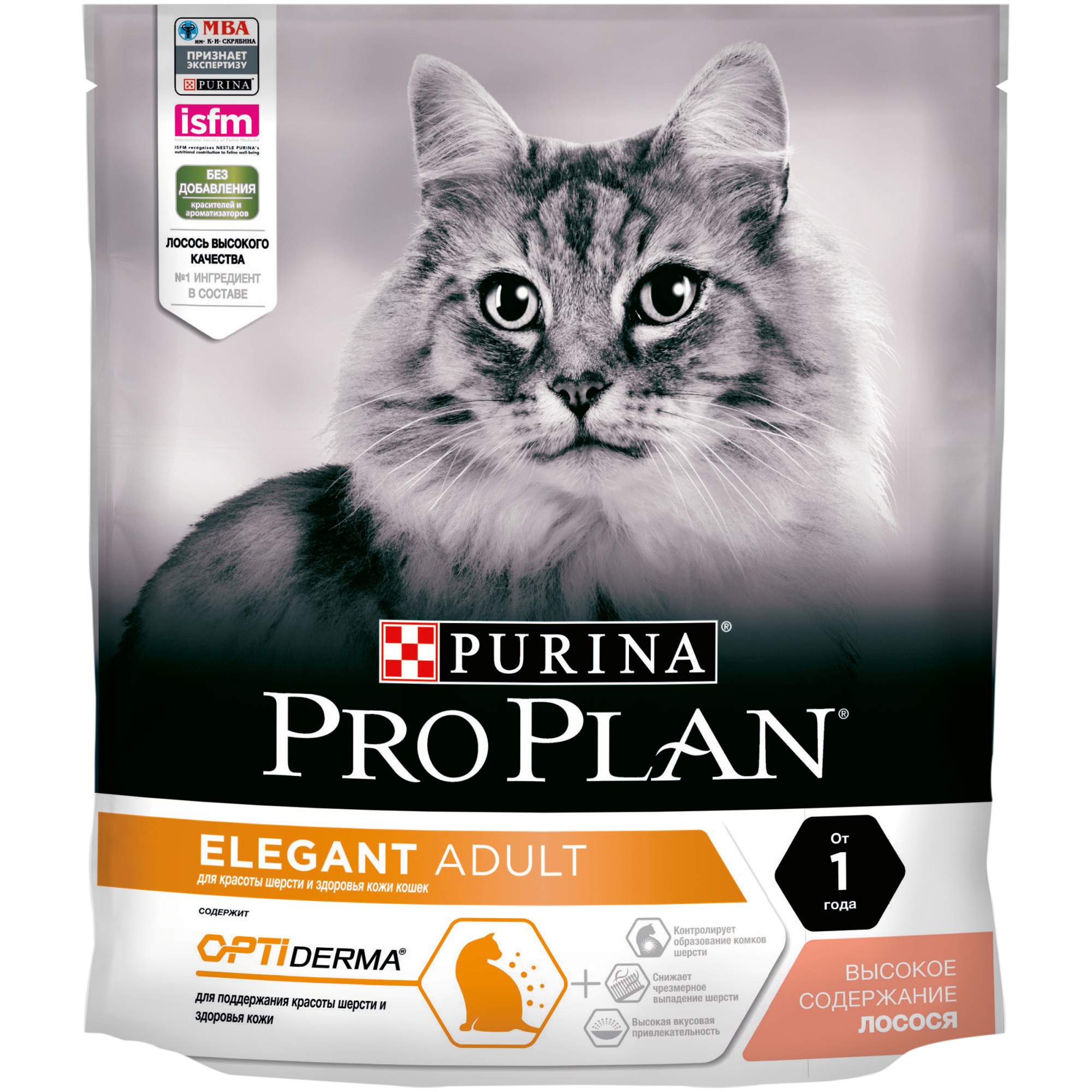 Сухой корм для кошек PRO PLAN Elegant Adult , лосось, 0,4кг