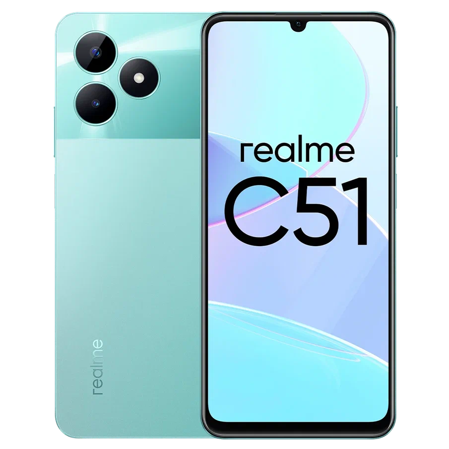 Смартфон Realme С51 4/128Gb зеленый (RMX3830), купить в Москве, цены в  интернет-магазинах на Мегамаркет