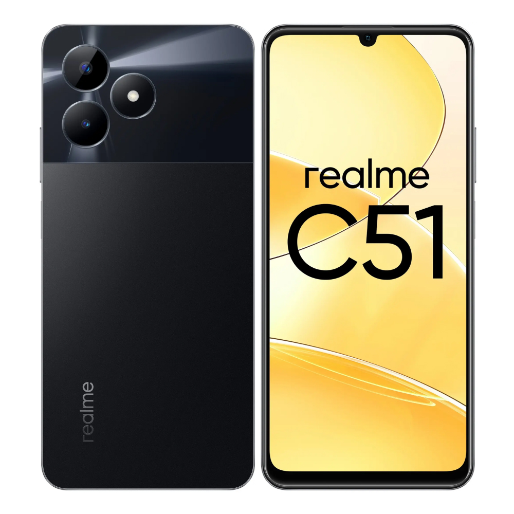 Смартфон Realme С51 4/128Gb черный (RMX3830), купить в Москве, цены в  интернет-магазинах на Мегамаркет