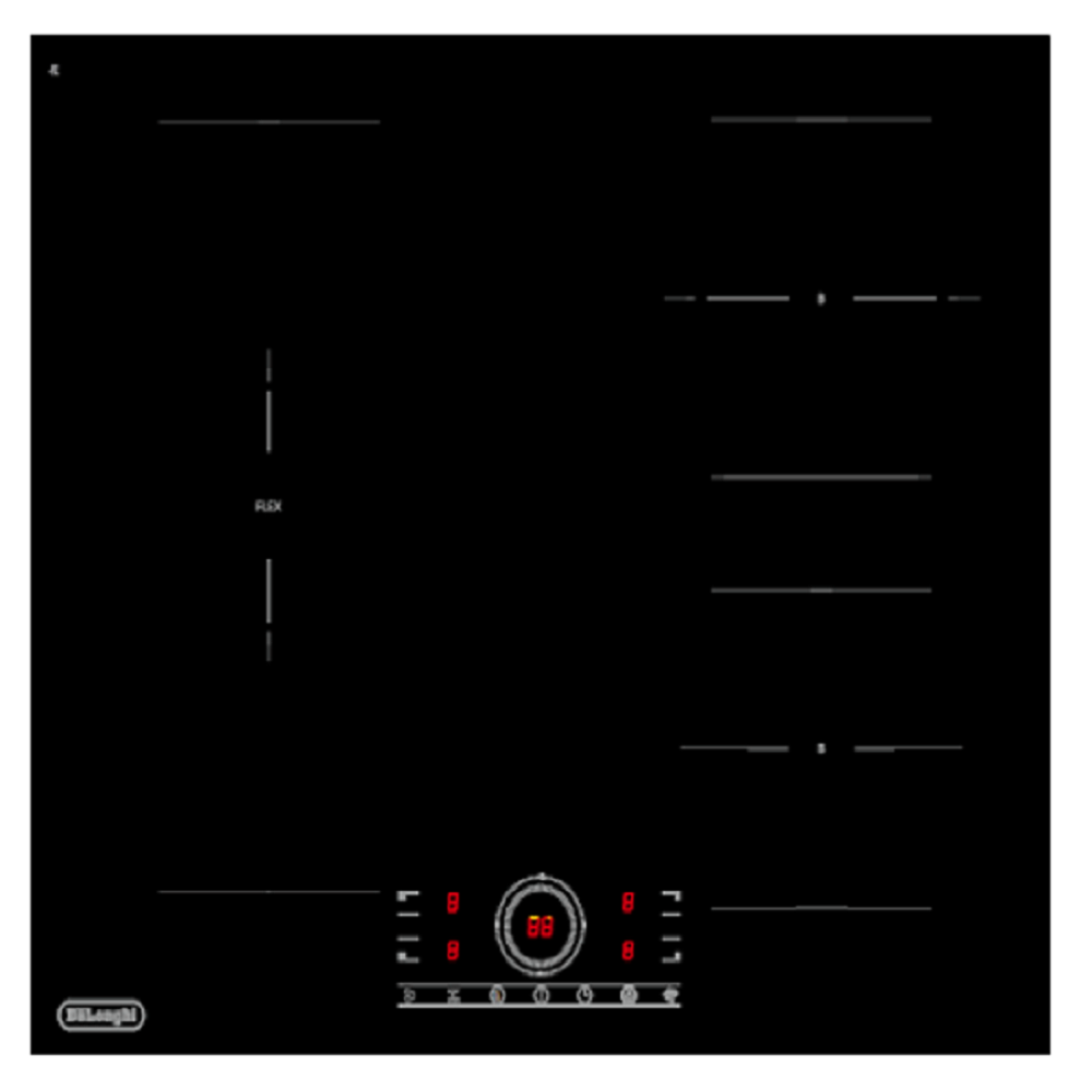 Встраиваемая варочная панель индукционная Delonghi ELETTRA 4B1P CR черный - купить в Giga Store, цена на Мегамаркет