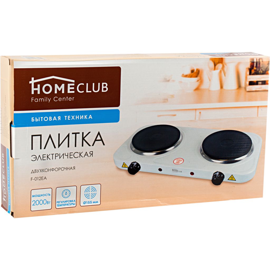 Настольная электрическая плитка Homeclub F-012EA White - отзывы покупателей  на маркетплейсе Мегамаркет | Артикул: 100028879813