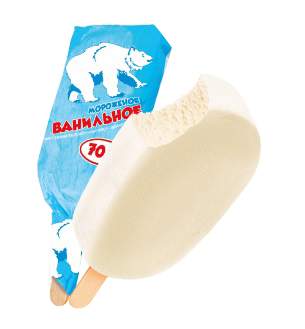 Мороженое Белый медведь пломбир с ароматом ванили 70 г