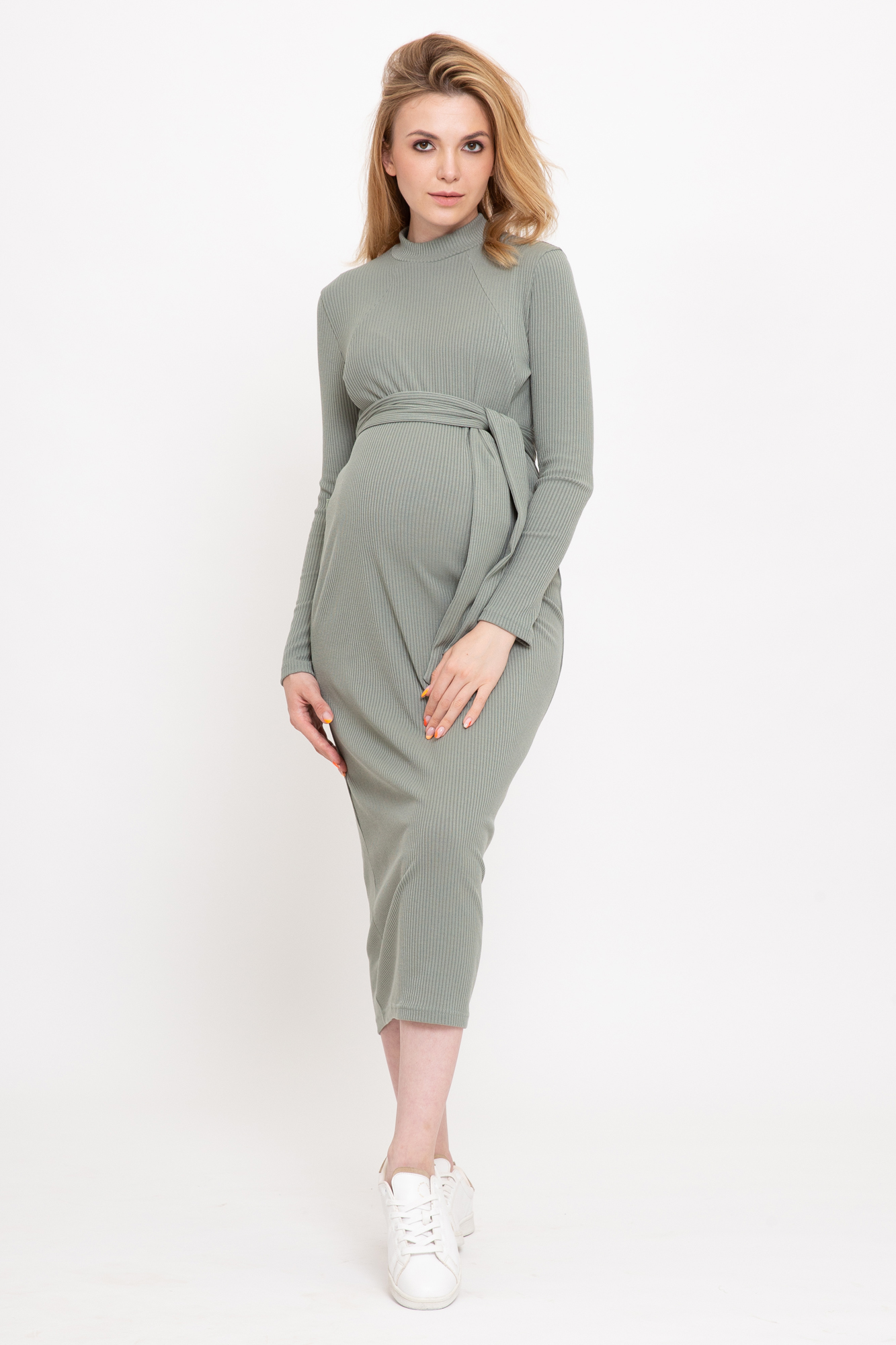 Платье для беременных женское Magica bellezza 0178а зеленое 50 RU