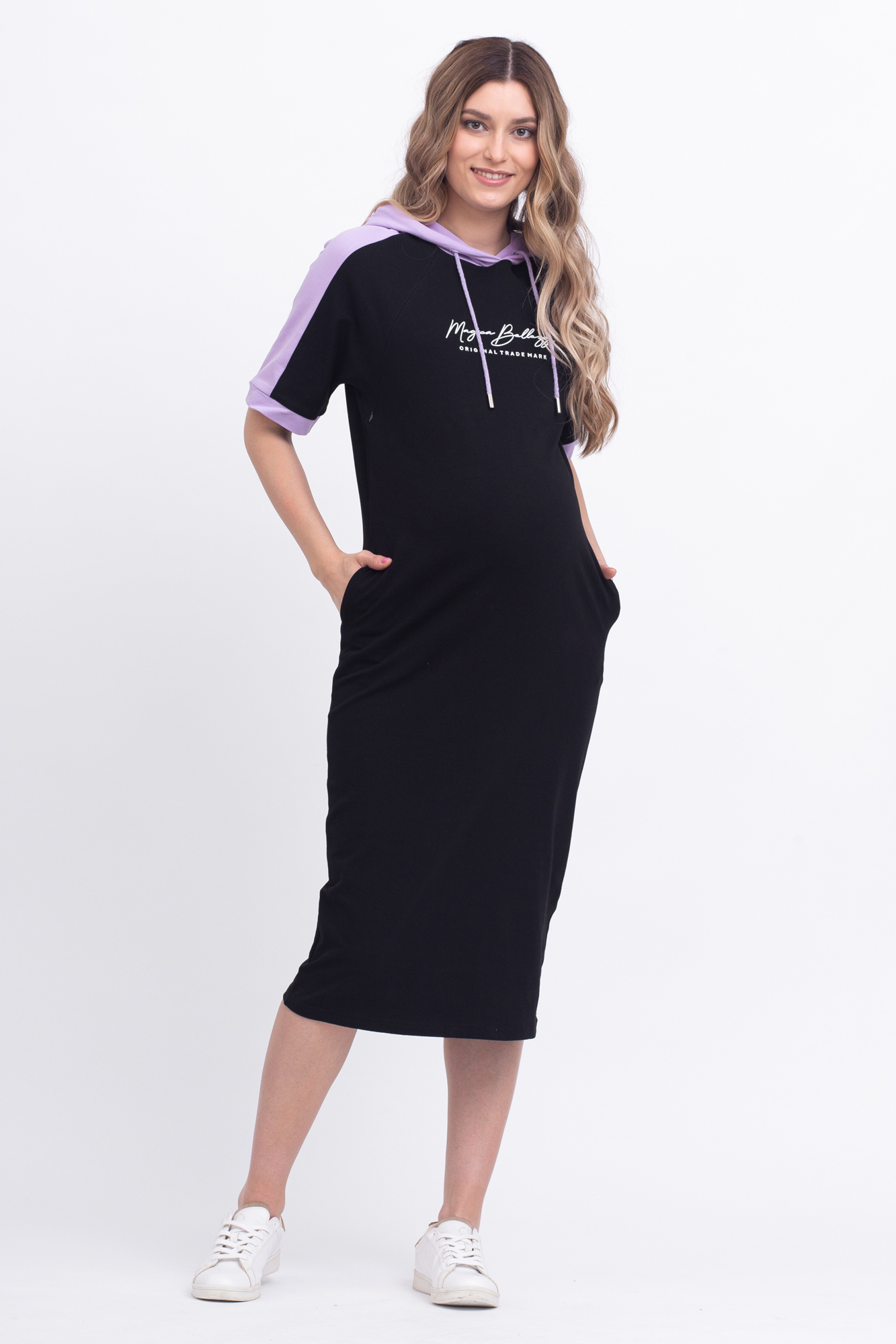 Платье для беременных женское Magica bellezza 0233 черное 50 RU