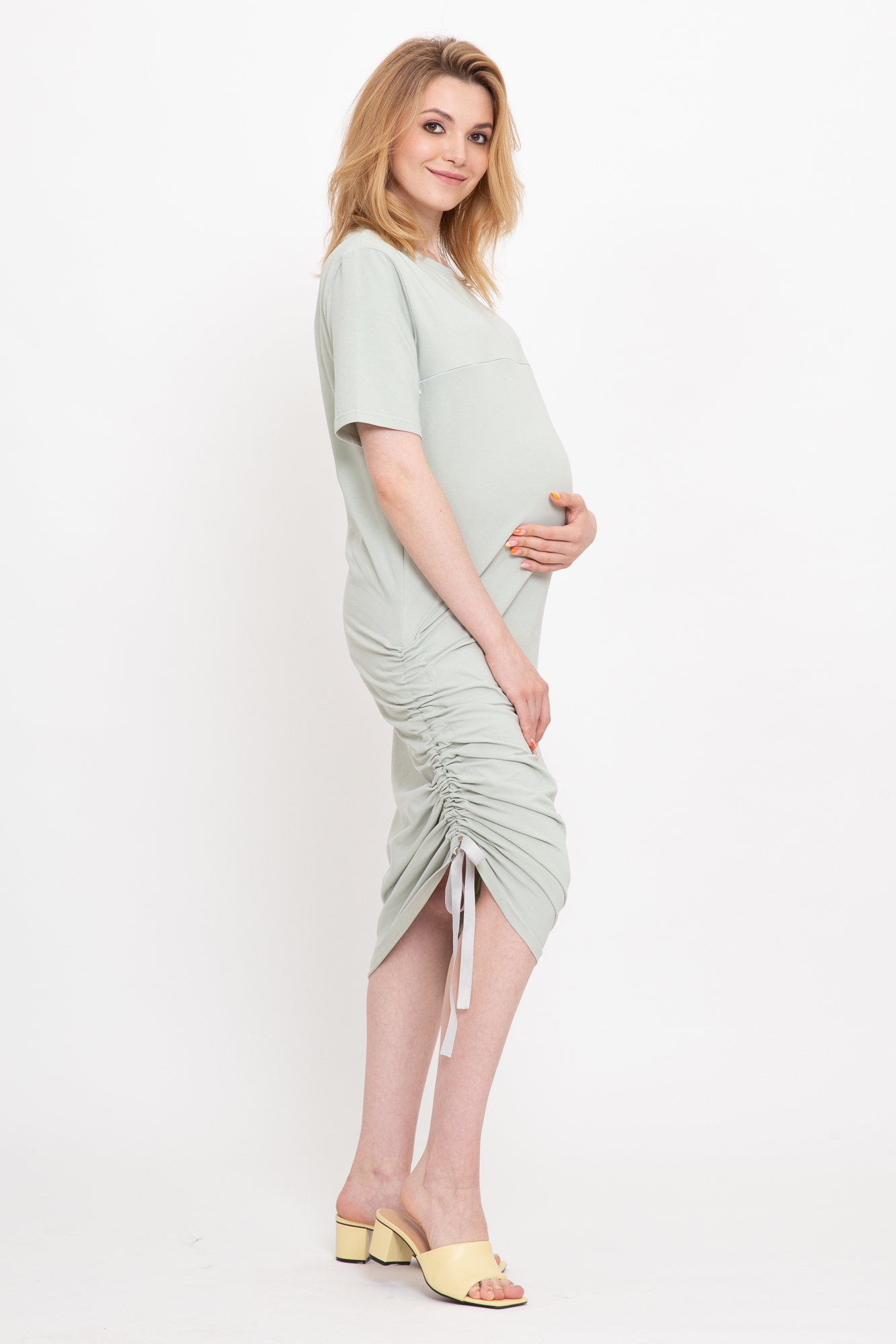 Платье для беременных женское Mama's fantasy 08-23621MF зеленое 54 RU