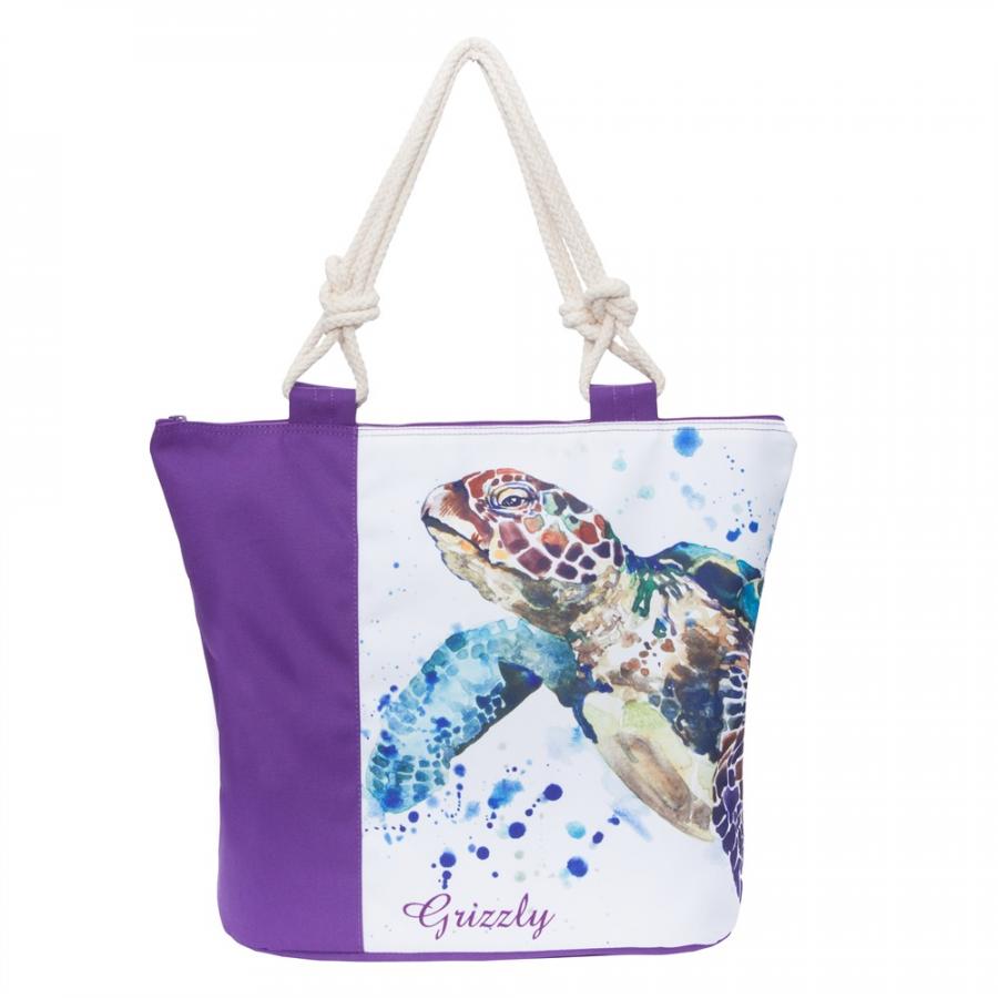Пляжная сумка женская Grizzly MD-845-3, черепаха