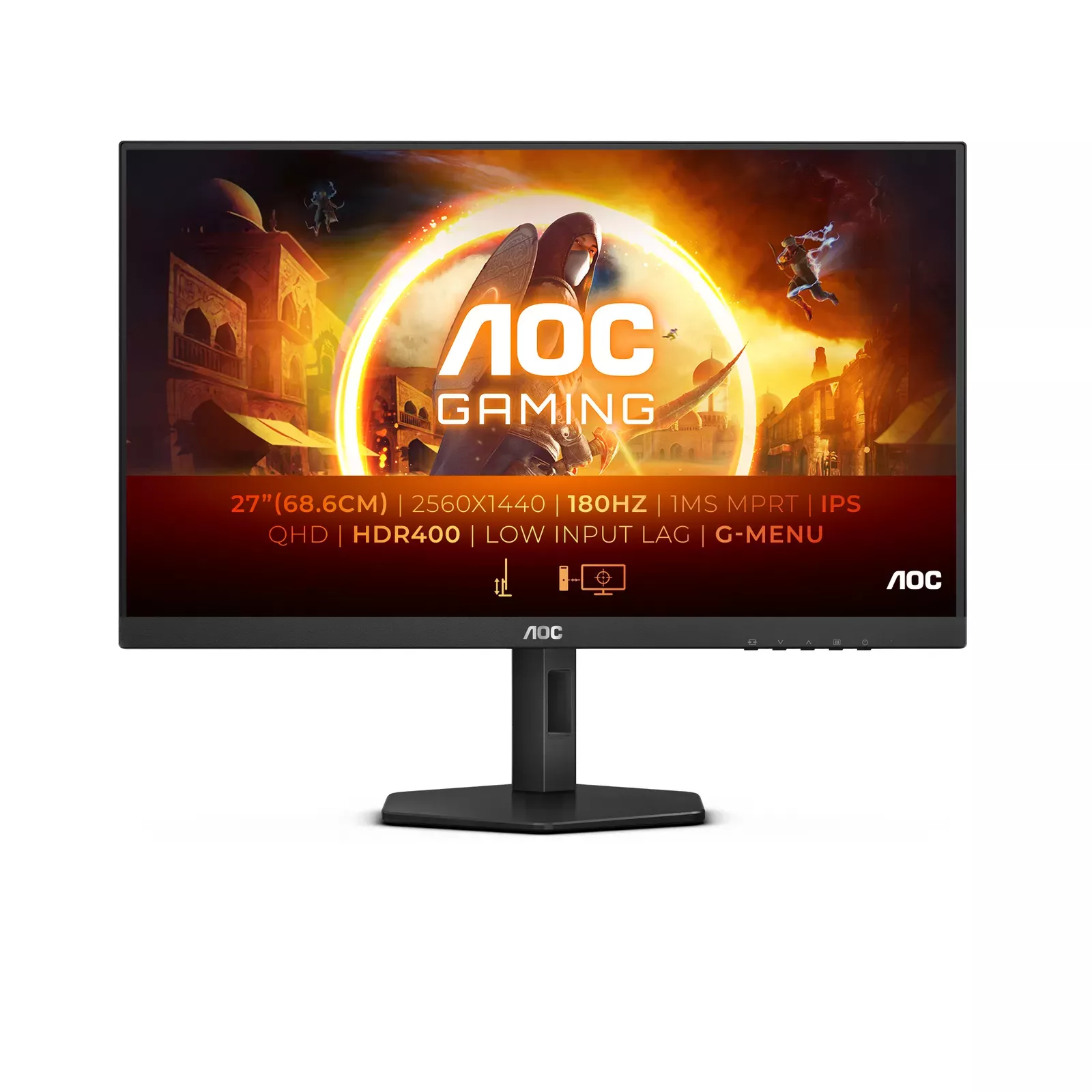 27" Монитор AOC Q27G4X Red, Black 180Hz 2560x1440 IPS, купить в Москве, цены в интернет-магазинах на Мегамаркет