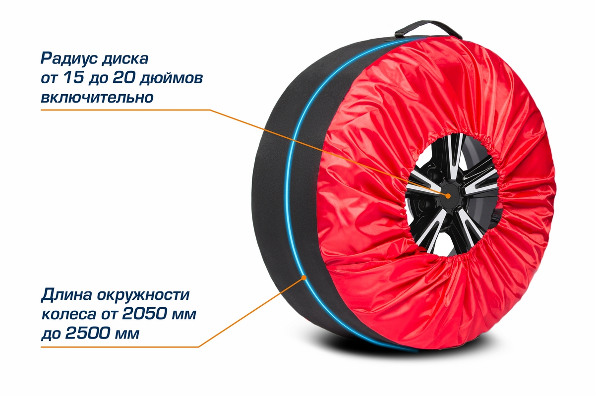 Чехлы AutoFlex для хранения автомобильных колес (широкие) размером от 15”  до 20”, 80303 - отзывы покупателей на Мегамаркет | 600003769935