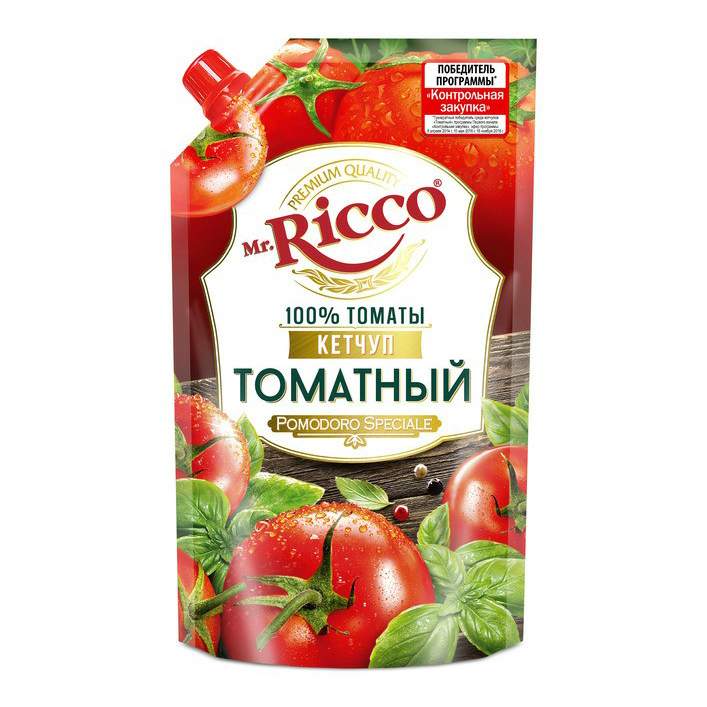 Купить кетчуп Mr. Ricco Томатный 350 г, цены на Мегамаркет | Артикул: 100059854335