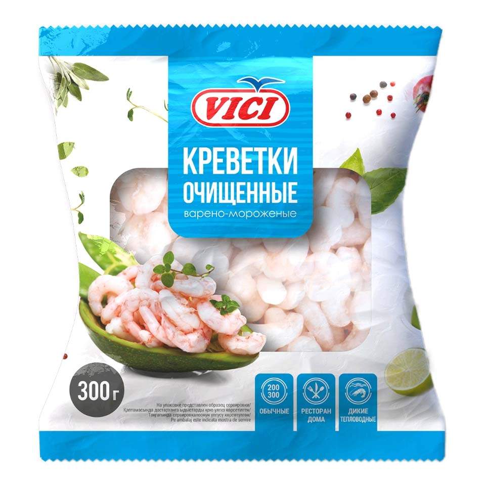 Креветки Vici Обычные очищенные варено-мороженые 300 г - купить в Твой Дом  - Сбермаркет, цена на Мегамаркет