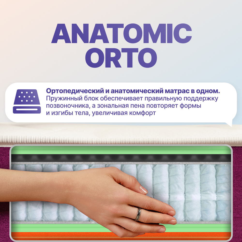 Матрас mooniq anatomic orto