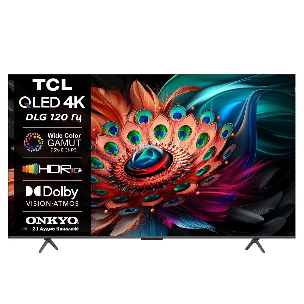 Телевизор TCL 43C655, 43"(109 см), UHD 4K, купить в Москве, цены в интернет-магазинах на Мегамаркет