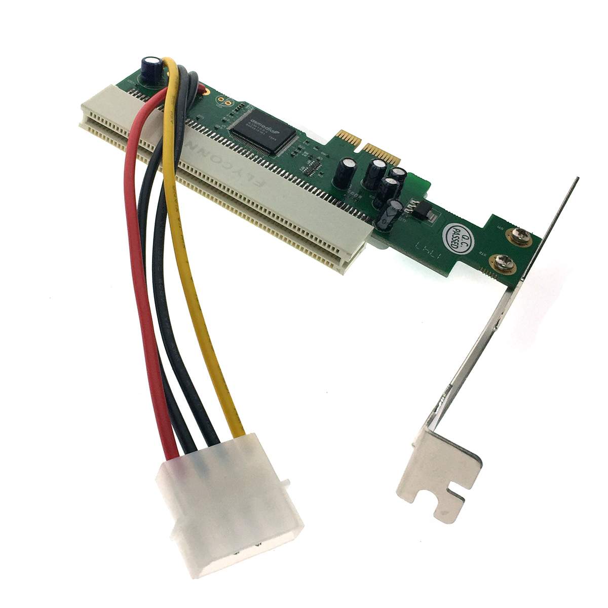 Адаптер PCI-E x1 male to PCI female 4 pin power, EPCIF-PCIM4pAd